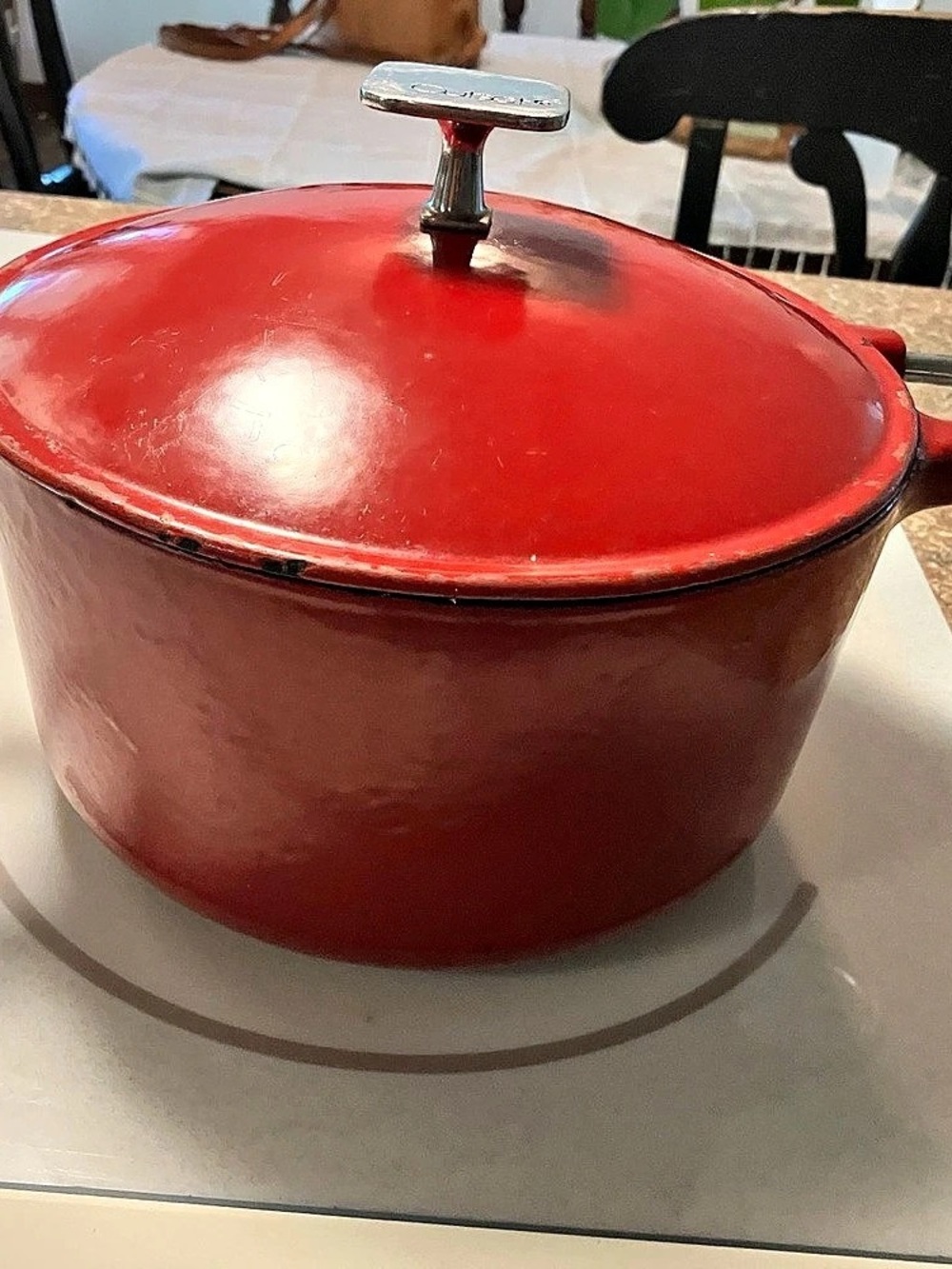 Cast Iron Casserole Red Enameled Cookware with Lid